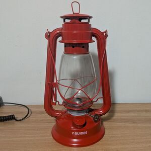 Kerosene Lamp YMCA Y Guides Lantern Red w/ Carrying Handle